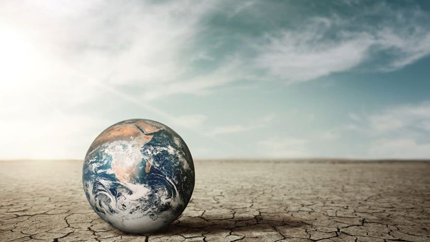 climate change with dry soil